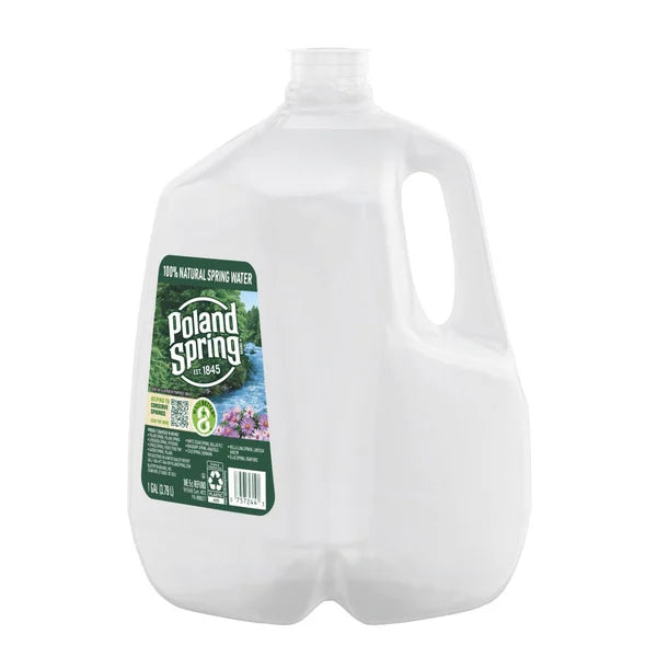 Poland Spring Brand 100% Natural Spring Water, 1-gallon plastic jug
