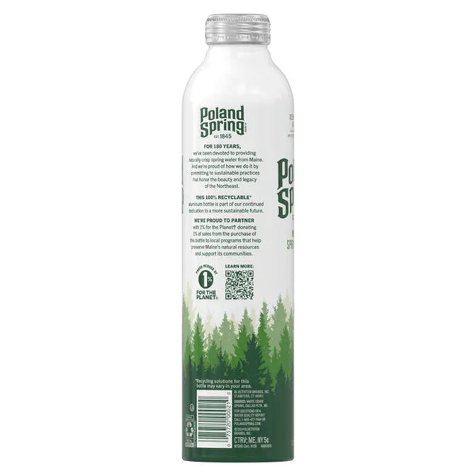 Poland Spring Spring Water Aluminum Bottle 25 oz