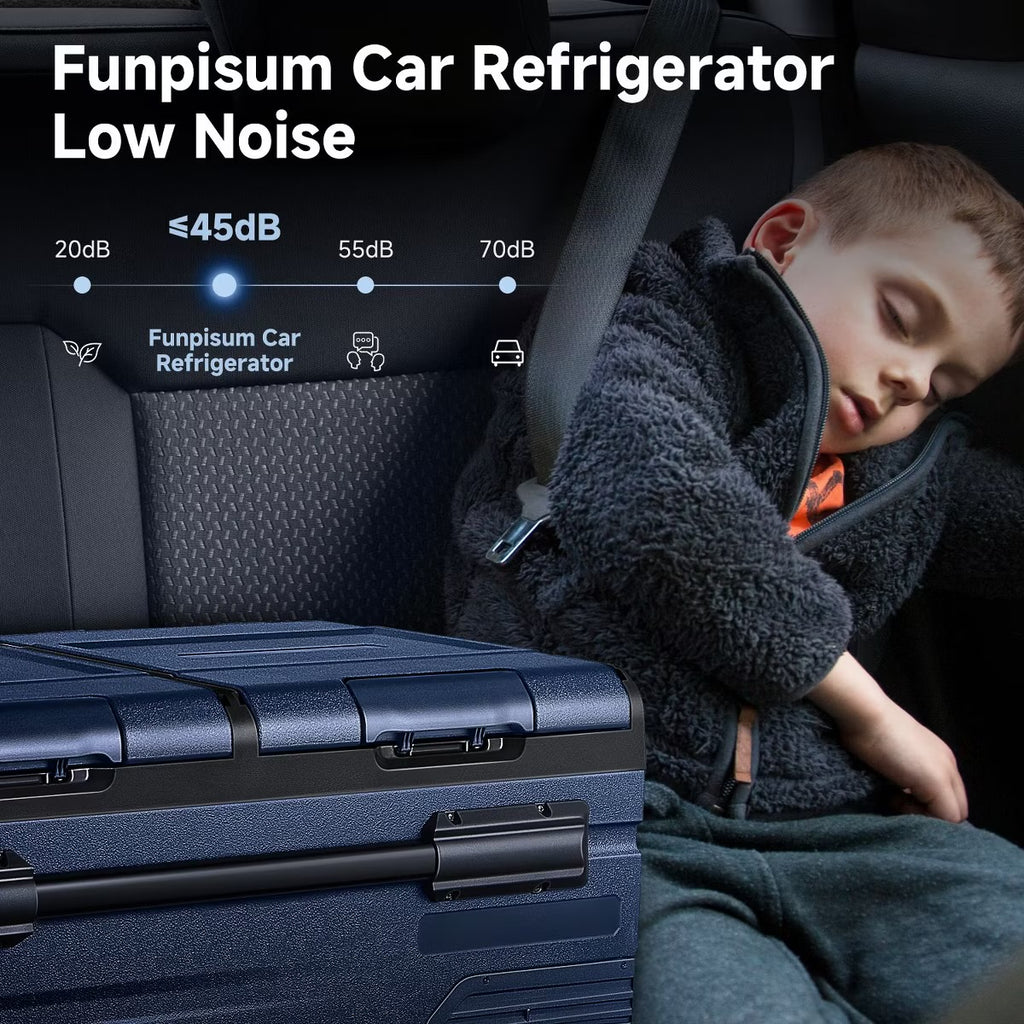 12 Volt Car Refrigerator, Portable Freezer Dual Zone APP Control, 52 Cans Fridge 12/24V DC and 100-240V AC