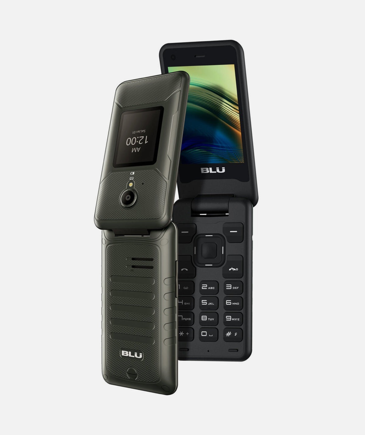 Lyca Mobile USA BLU Tank Flip Cell Phone T0100UU Bronze + 1 mo. $19 Plan Bundle