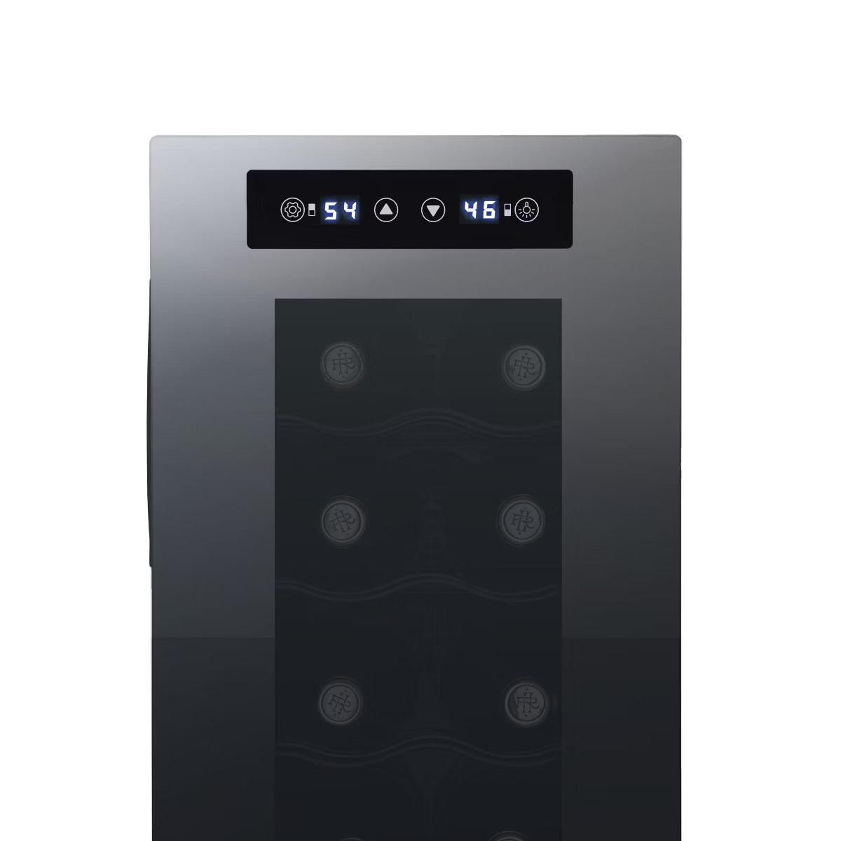 Newair Shadow-Tᵀᴹ Series Wine Cooler Refrigerator 18 Bottle Dual Temperature Zones, Freestanding Mirrored Wine Fridge with Double-Layer Tempered Glass