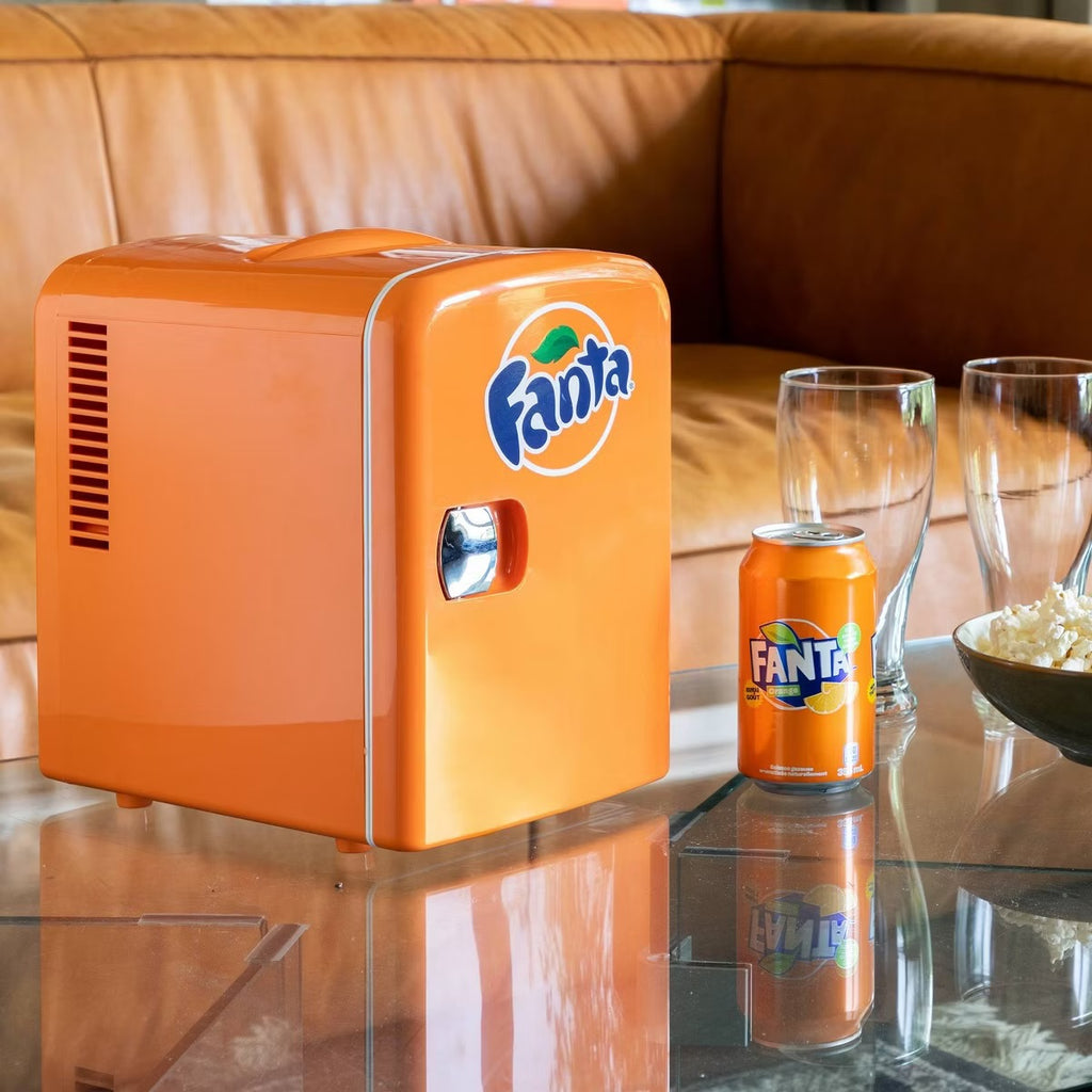 Coca-Cola Fanta 4L Cooler/Warmer 12V DC 110V AC Mini Fridge - Orange