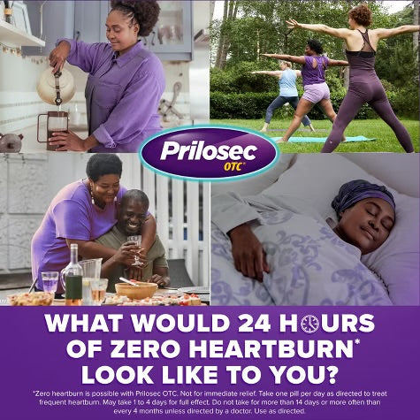 Prilosec OTC Omeprazole 20mg Delayed-Release Acid Reducer for Frequent Heartburn Tablets