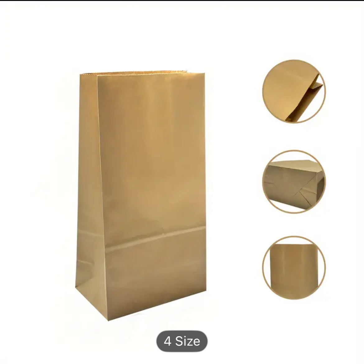 300-Pack Mini Brown Kraft Paper Bags, Small Flat Party Favor Bags for Snacks, Cookies, Popcorn, Candy, and Gifts - Disposable Self-Sealing Storage Pouches for Christmas, Halloween, Easter, Hanukkah, Thanksgiving