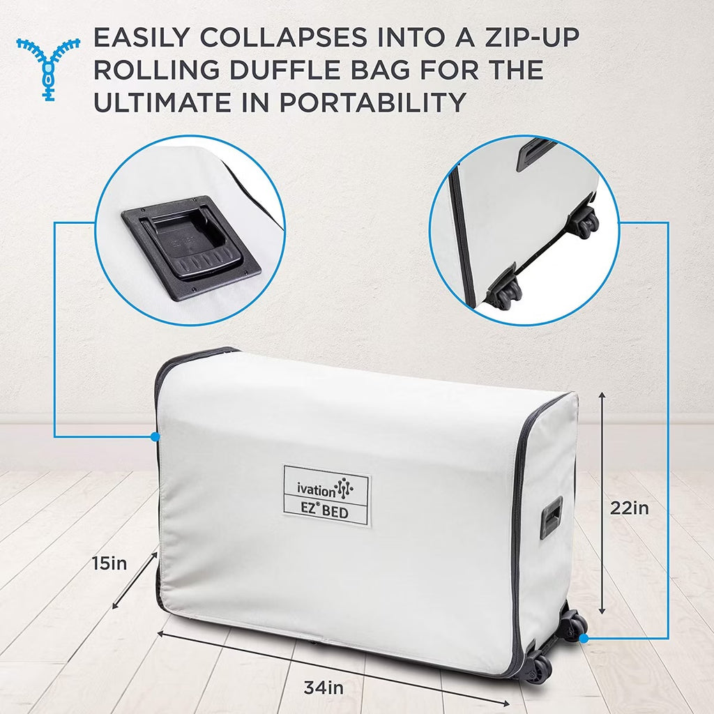 Ivation Air Mattress with Built In Pump, EZ-Bed with Legs