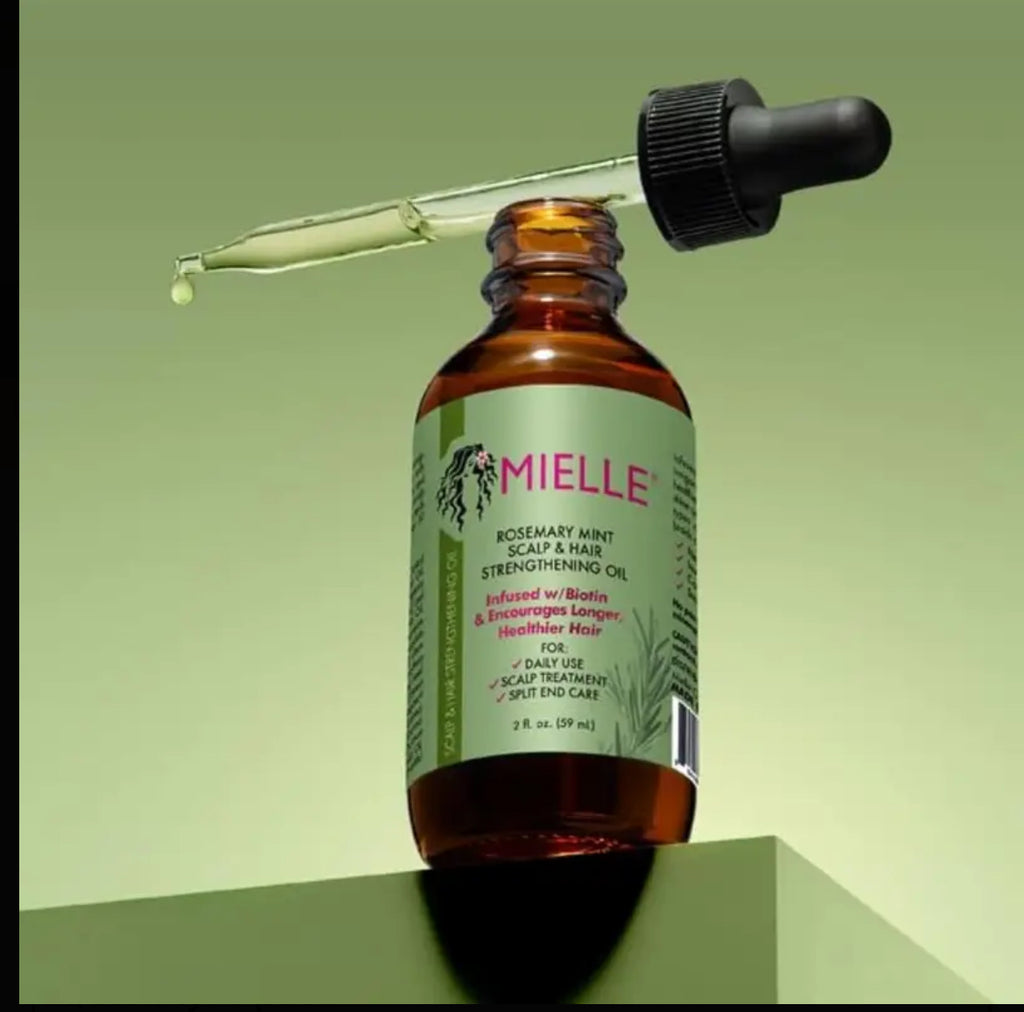Mielle Organics Rosemary Mint Scalp & Hair Strengthening Oil for All Hair Types, 2 Ounce