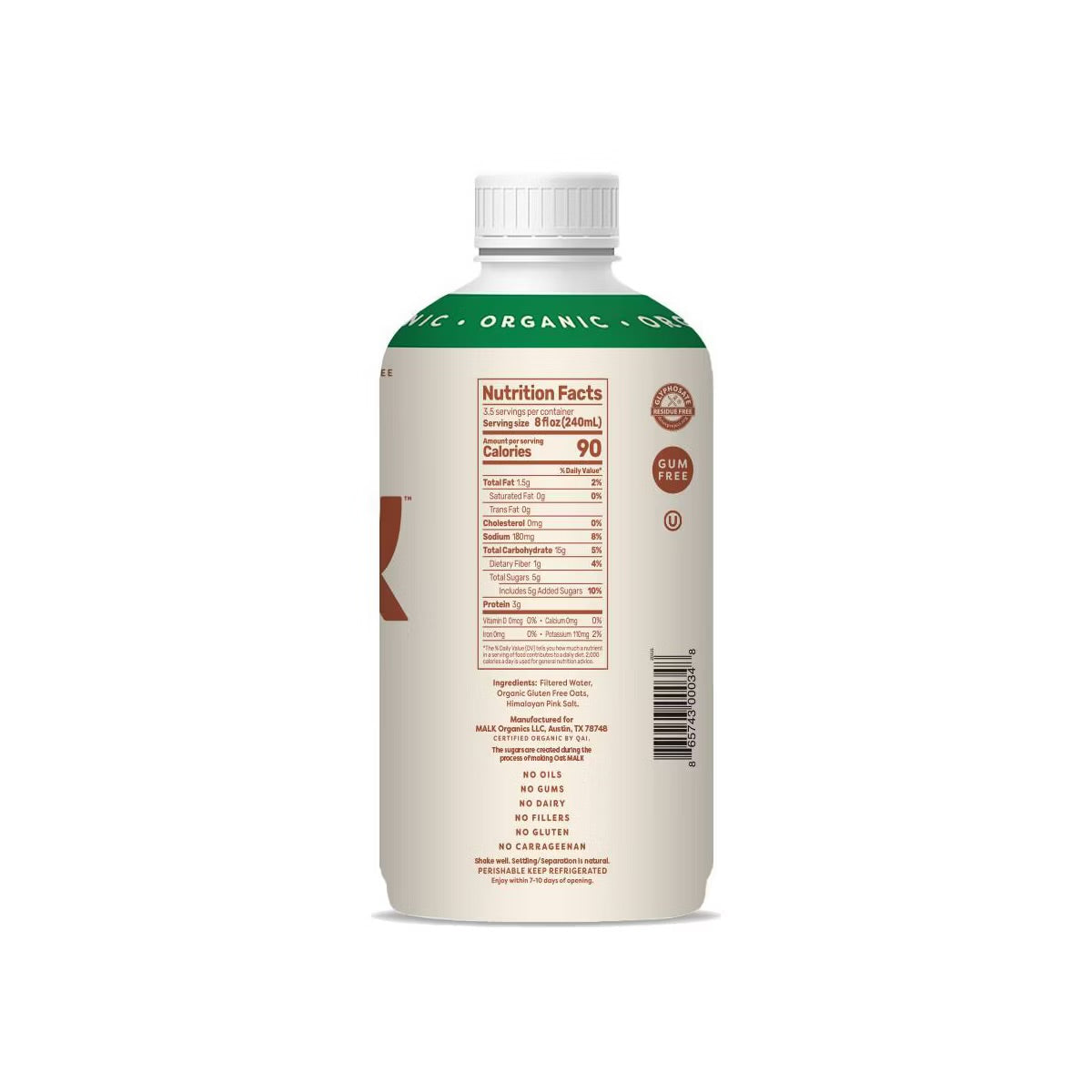 MALK Organics Original Oat Milk - 28 fl oz