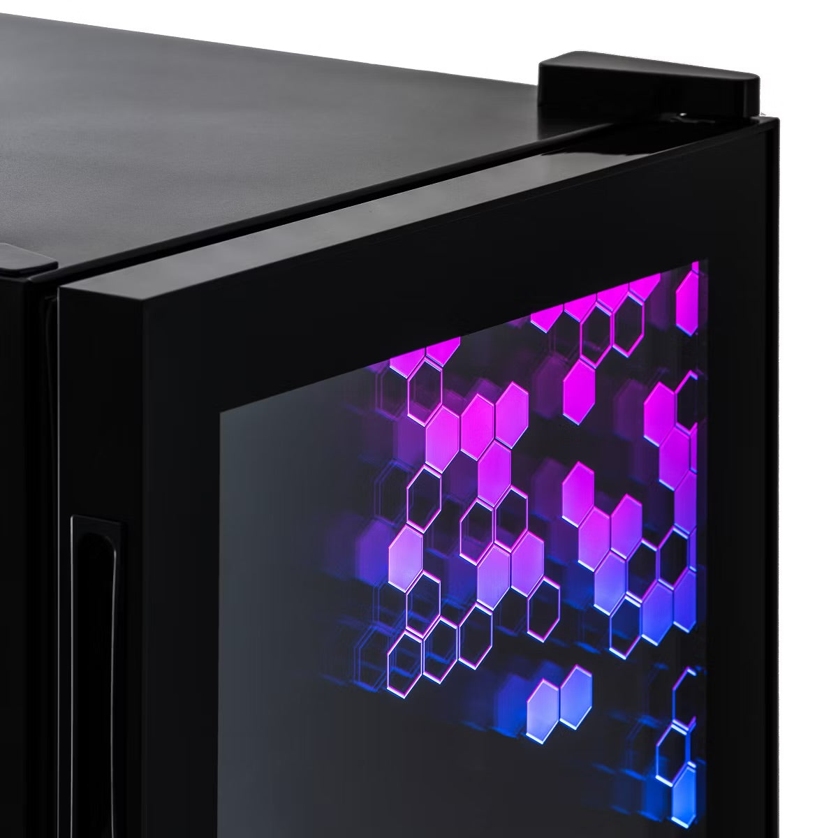 Newair Prismatic Series 126 Can Beverage Refrigerator with RGB HexaColor LED Lights, Mini Fridge for Gaming, Game Room, Party Festive Holiday Fridge
