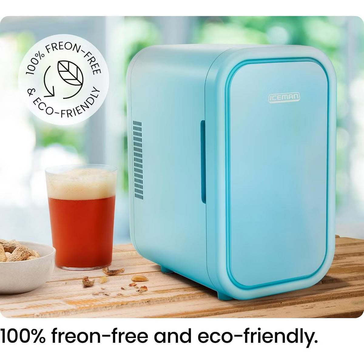 ICEMAN Portable Mini Fridge w/ 8 12oz Can Capacity, Cools and Heats, Car Plug Included