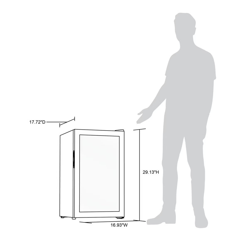 Newair 100 Can Beverage Fridge, Freestanding Mini Fridge, Drinks Cooler Bar Fridge, Perfect for Beer, Snacks or Soda