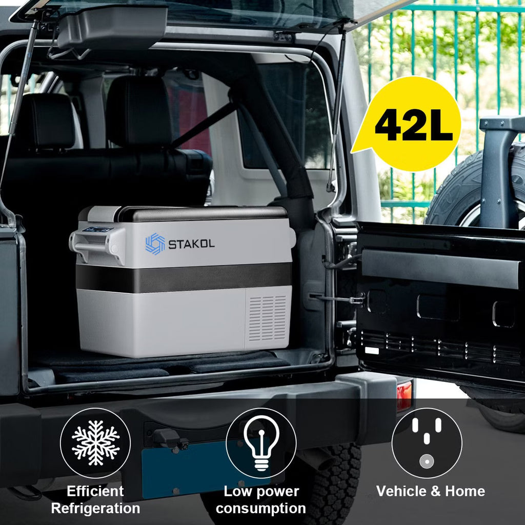 44 Quarts Portable Electric Car Cooler Refrigerator/Freezer Compressor for RVs Camping