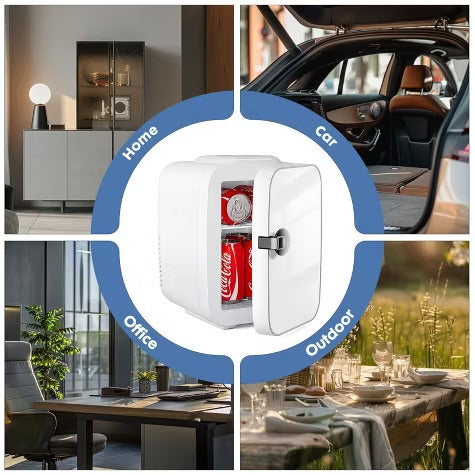 Portable Small Refrigerator Mini Fridge 4L/6 Can Cooler & Warmer Compact Fridge for Home and Car | Sweetcrispy