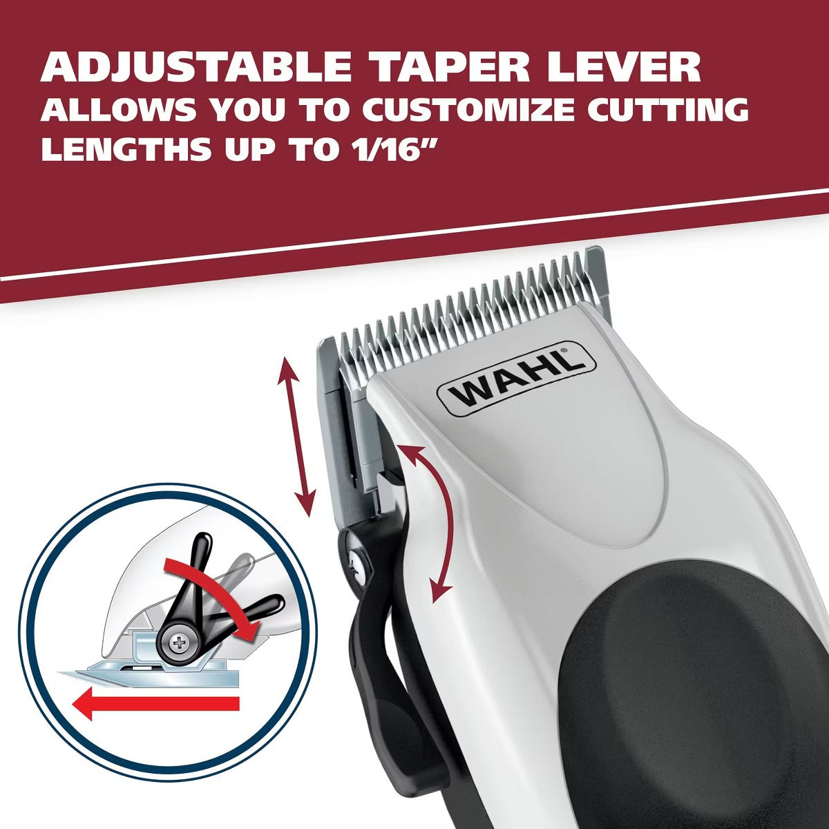 Wahl Color Pro Plus Corded Electric Hair Clipper Set with Color Coded Attachment Guards