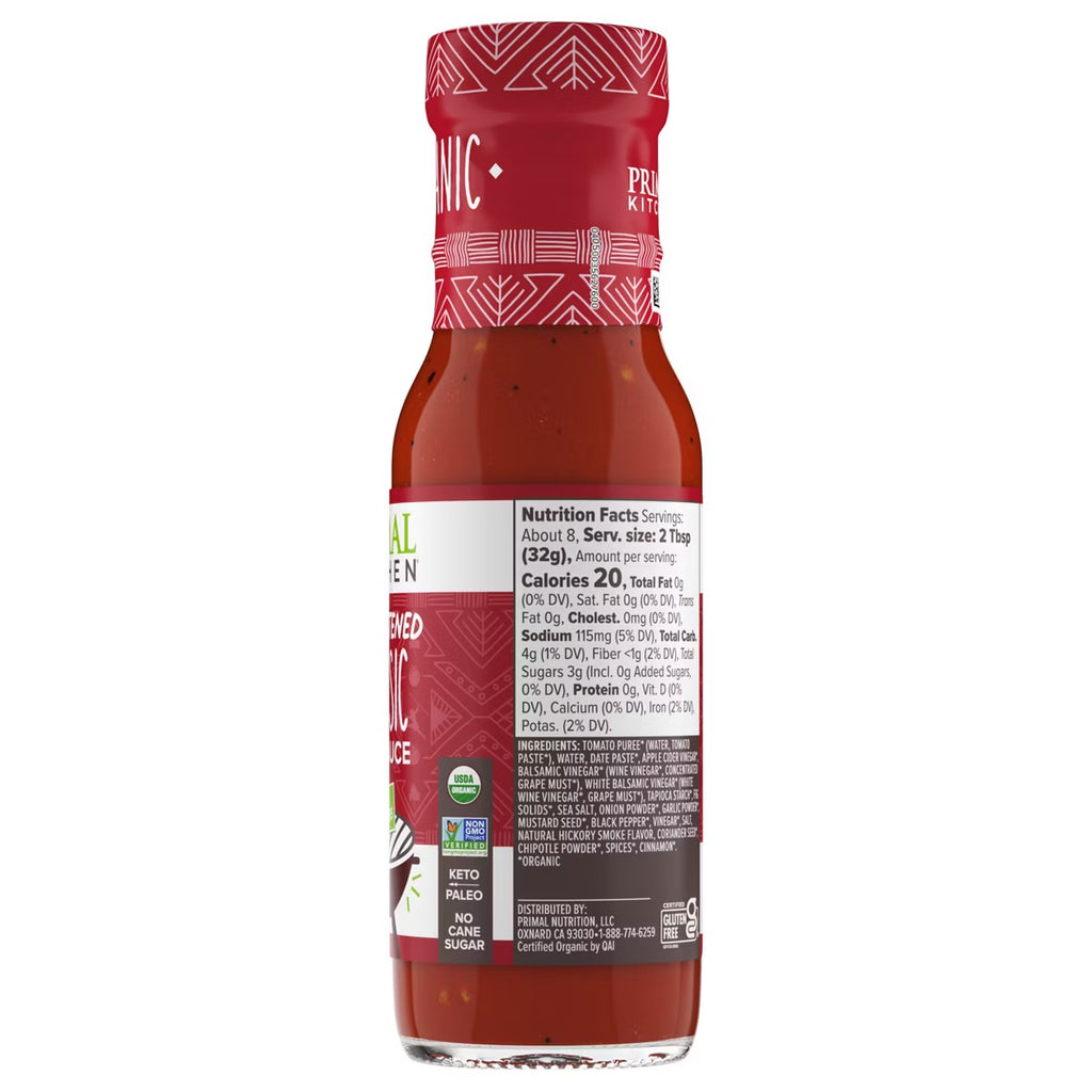 Primal Kitchen Organic and Unsweetened Classic BBQ Sauce - 8.5oz