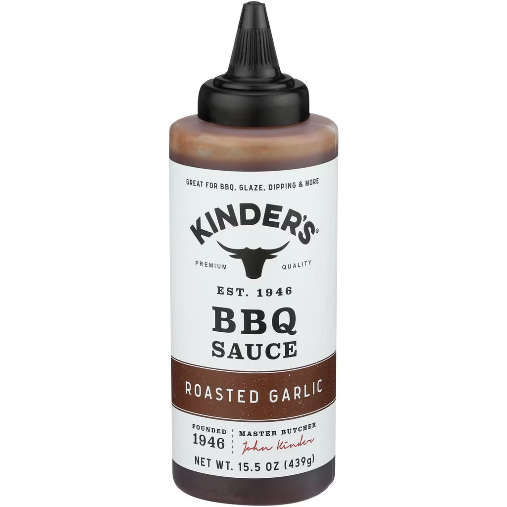 Kinders BBQ Sauce Roasted Garlic - Case of 6 - 15.5 oz