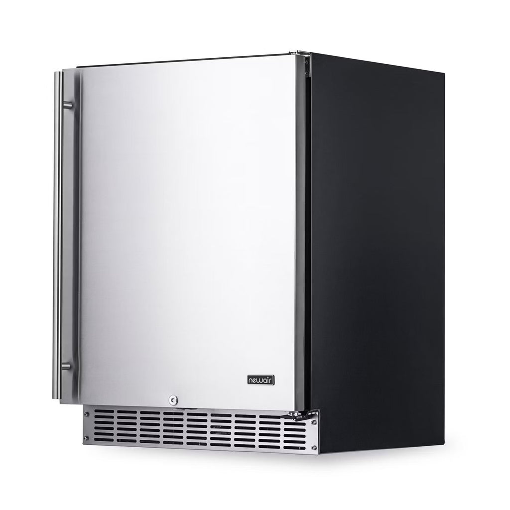 Newair Built-in Outdoor Beverage Fridges in Weatherproof Stainless Steel with Easy Glide Casters