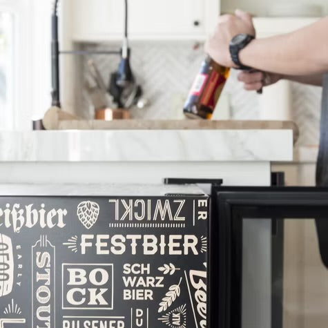 Newair Split Shelf Mini Fridge, Freestanding 126 Can Beer Fridge, Chills Down to 37 Degrees