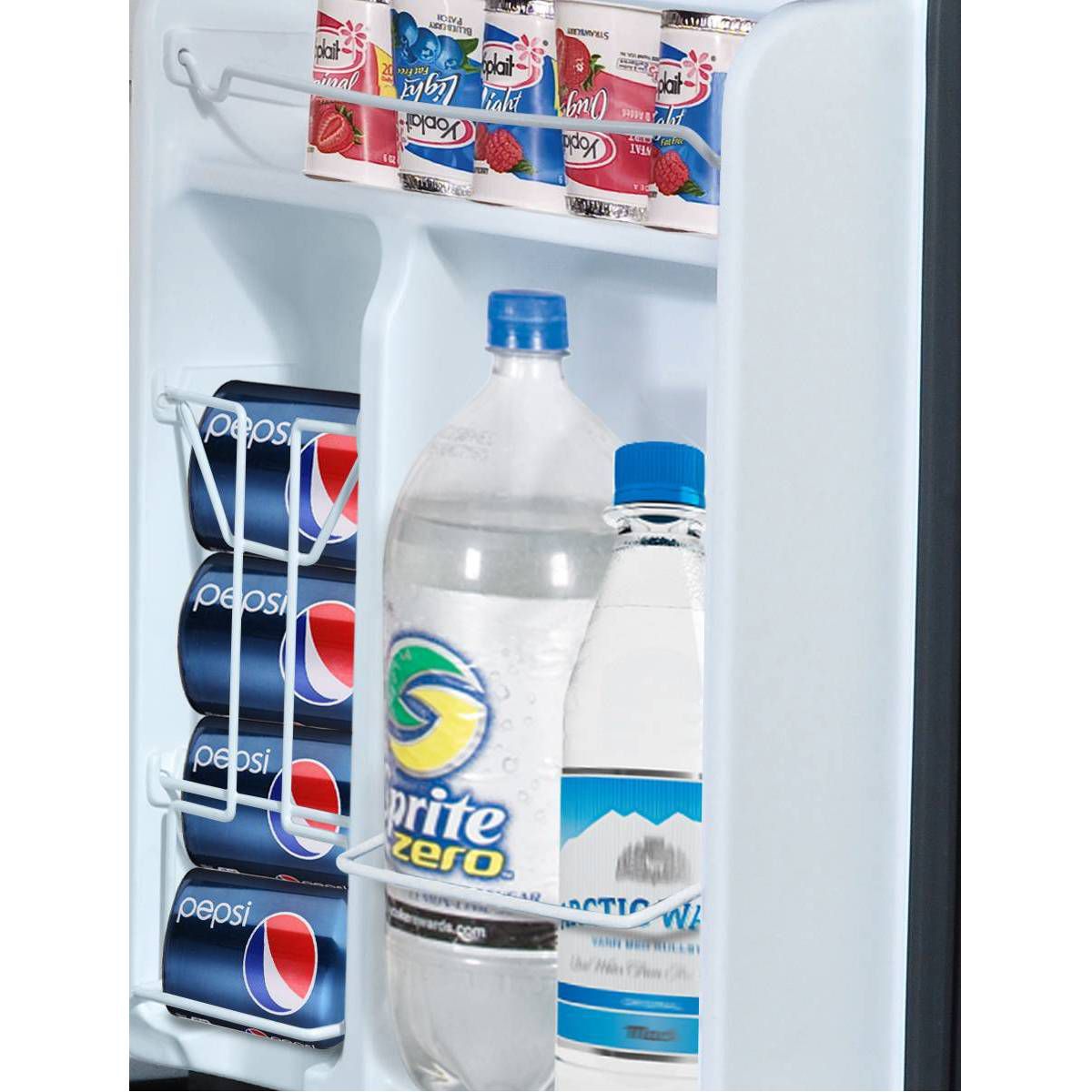 Whirlpool 3.1 cu ft Mini Refrigerator Stainless Steel WH31S1E: Energy Star Certified Dorm Fridge, Reversible Door, 2 Shelves