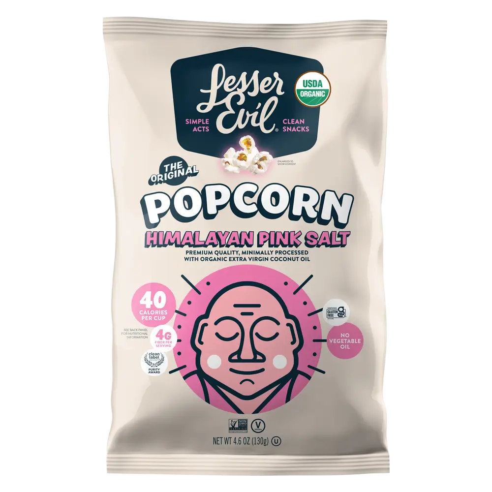 LesserEvil Himalayan Pink Salt Organic Popcorn 5oz