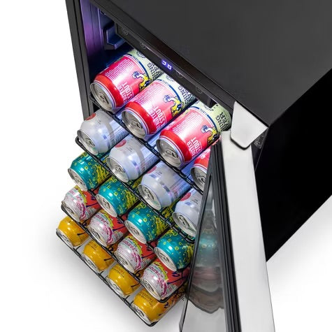 Newair Built-in Outdoor Beverage Fridges in Weatherproof Stainless Steel with Easy Glide Casters