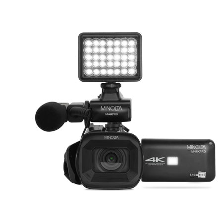 Minolta MN4KPRO 64MP 4K Ultra HD Autofocus Pro Camcorder Kit