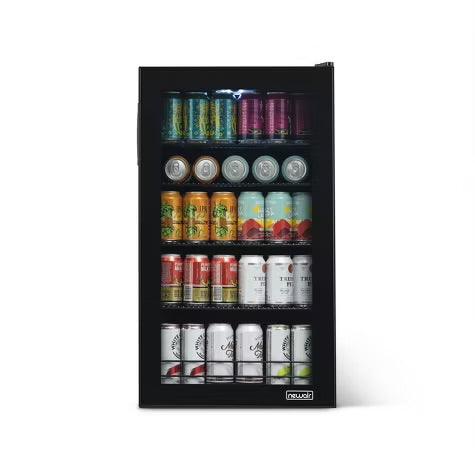 Newair Split Shelf Mini Fridge, Freestanding 126 Can Beer Fridge, Chills Down to 37 Degrees