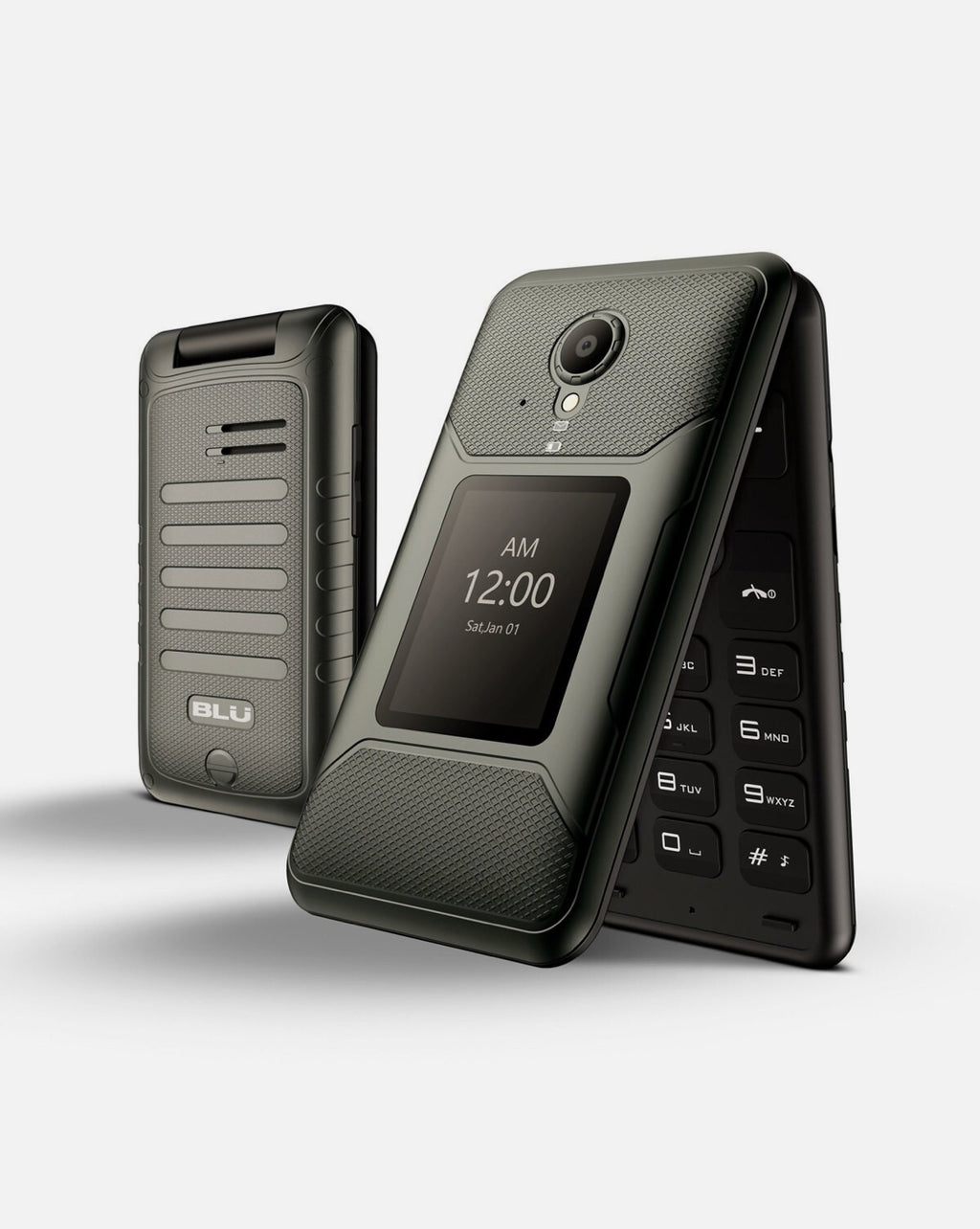 Lyca Mobile USA BLU Tank Flip Cell Phone T0100UU Bronze + 1 mo. $19 Plan Bundle