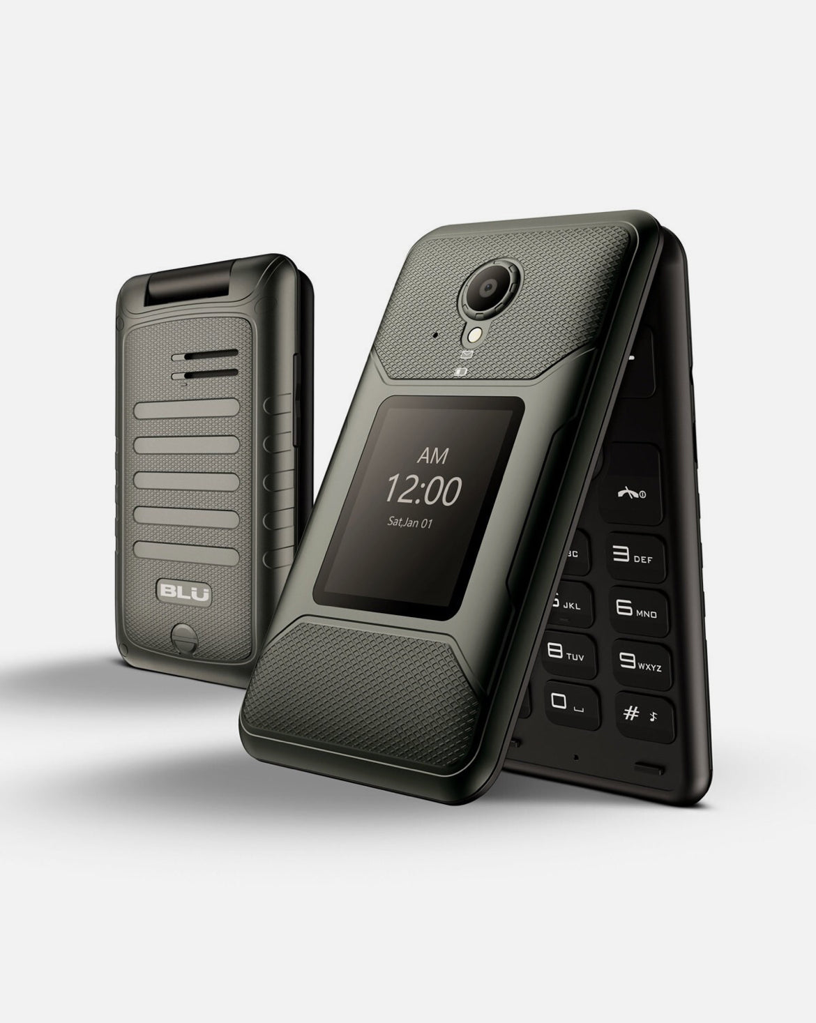 Lyca Mobile USA BLU Tank Flip Cell Phone T0100UU Bronze + 1 mo. $19 Plan Bundle