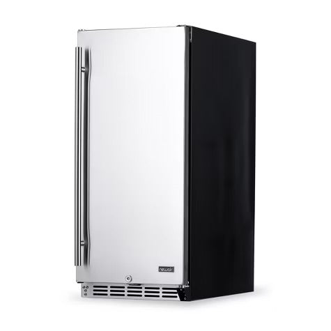 Newair Built-in Outdoor Beverage Fridges in Weatherproof Stainless Steel with Easy Glide Casters