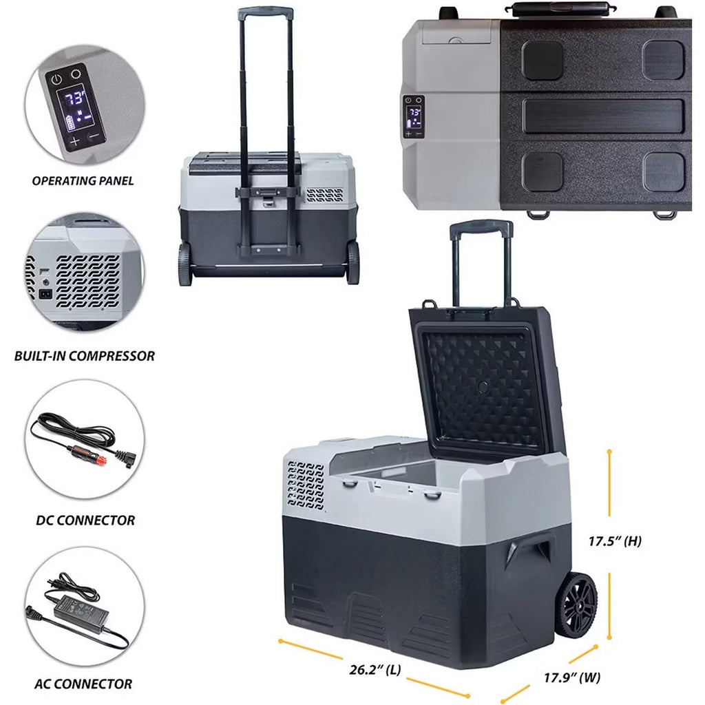 Glarewheel Electric Cooler Iceless Portable Refrigerator 42L