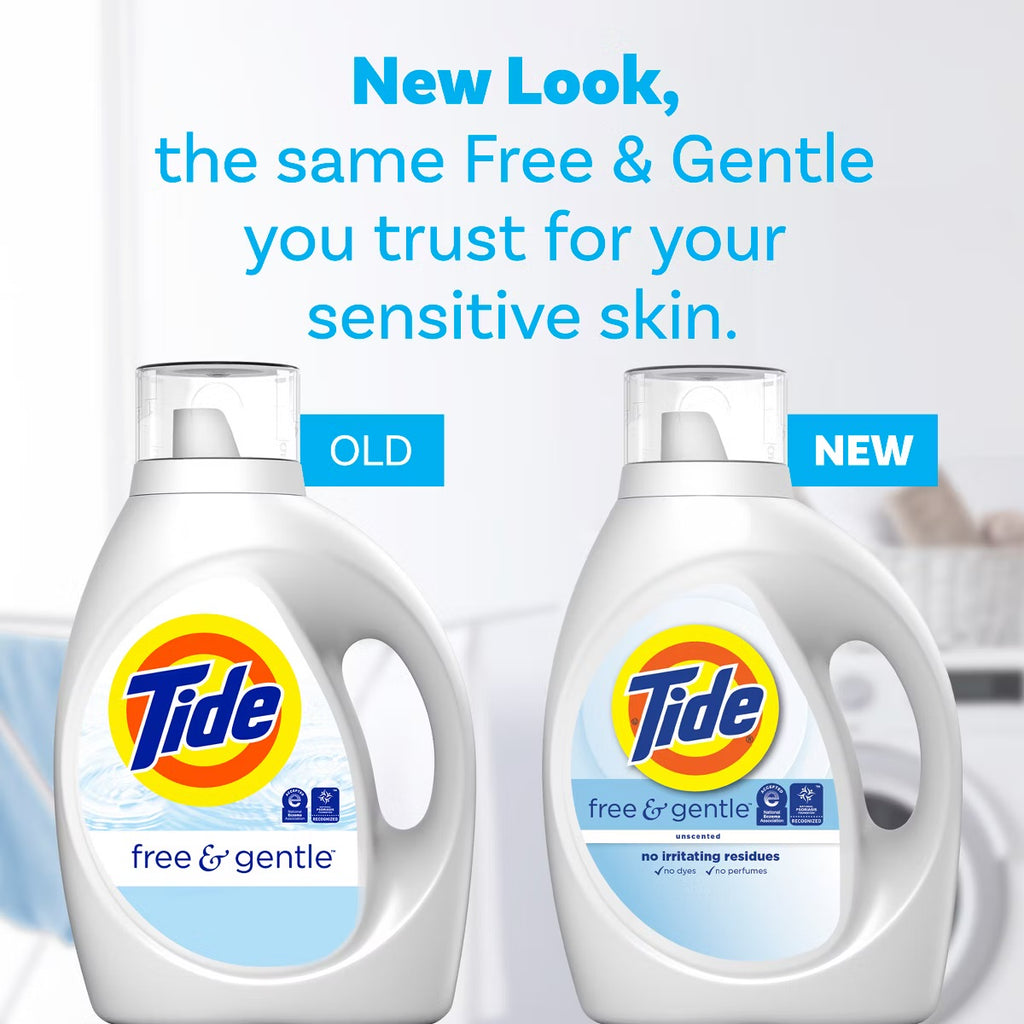 Tide Free & Gentle Unscented HE Deep Cleaning Concentrated Liquid Laundry Detergent 64 Loads - 84 fl oz
