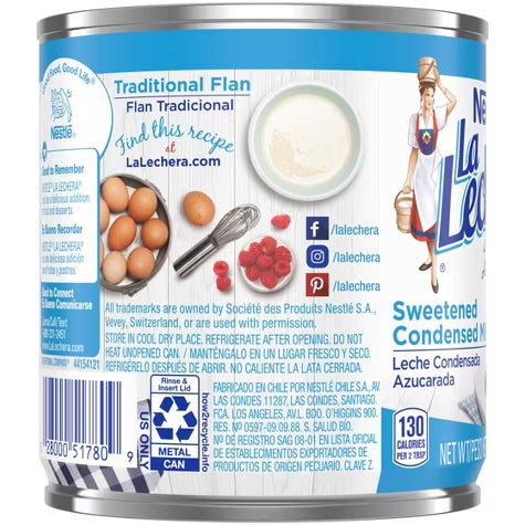 Nestle La Lechera Sweetened Condensed Milk for Baking Cake - 14oz