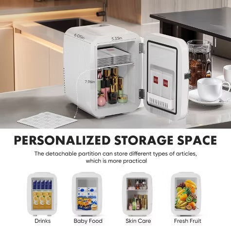 Portable Small Refrigerator Mini Fridge 4L/6 Can Cooler & Warmer Compact Fridge for Home and Car | Sweetcrispy