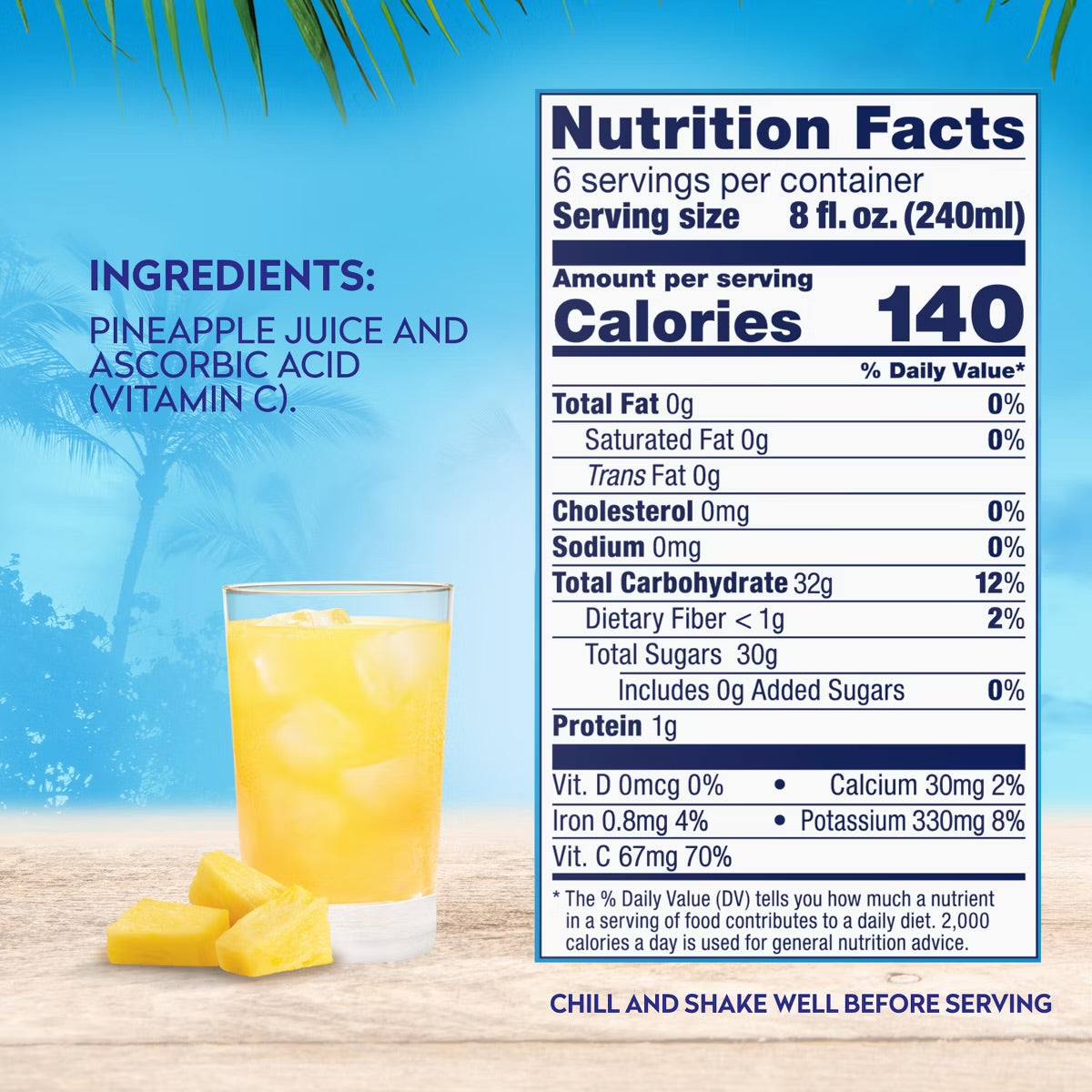 Dole 100% Pineapple Juice - 46 fl oz Can