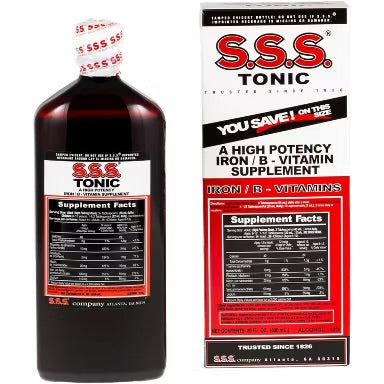 S.S.S. Tonic Liquid Iron & Vitamin B Supplement 20 Oz.