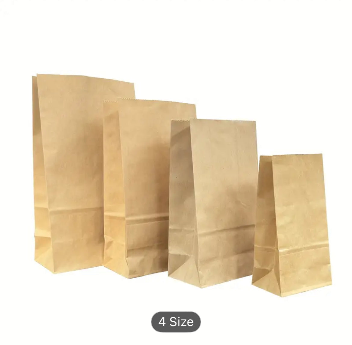 300-Pack Mini Brown Kraft Paper Bags, Small Flat Party Favor Bags for Snacks, Cookies, Popcorn, Candy, and Gifts - Disposable Self-Sealing Storage Pouches for Christmas, Halloween, Easter, Hanukkah, Thanksgiving