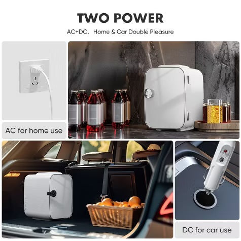 Portable Small Refrigerator Mini Fridge 4L/6 Can Cooler & Warmer Compact Fridge for Home and Car | Sweetcrispy
