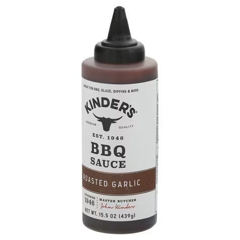 Kinders BBQ Sauce Roasted Garlic - Case of 6 - 15.5 oz