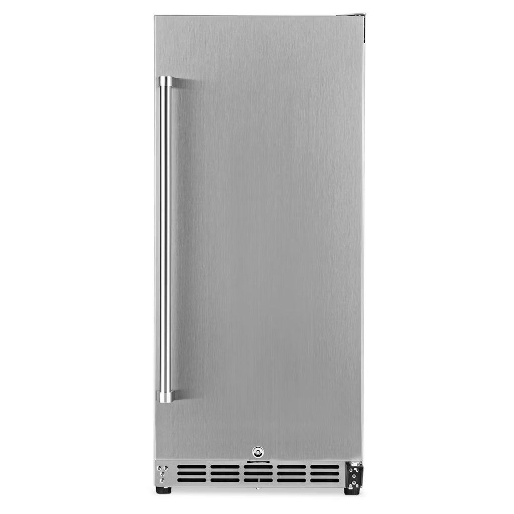 Newair 15" 3.2 Cu. Ft. Commercial Stainless Steel Built-in Beverage Refrigerator, Weatherproof and Outdoor Rated, ENERGY STAR, Fingerprint Resistant