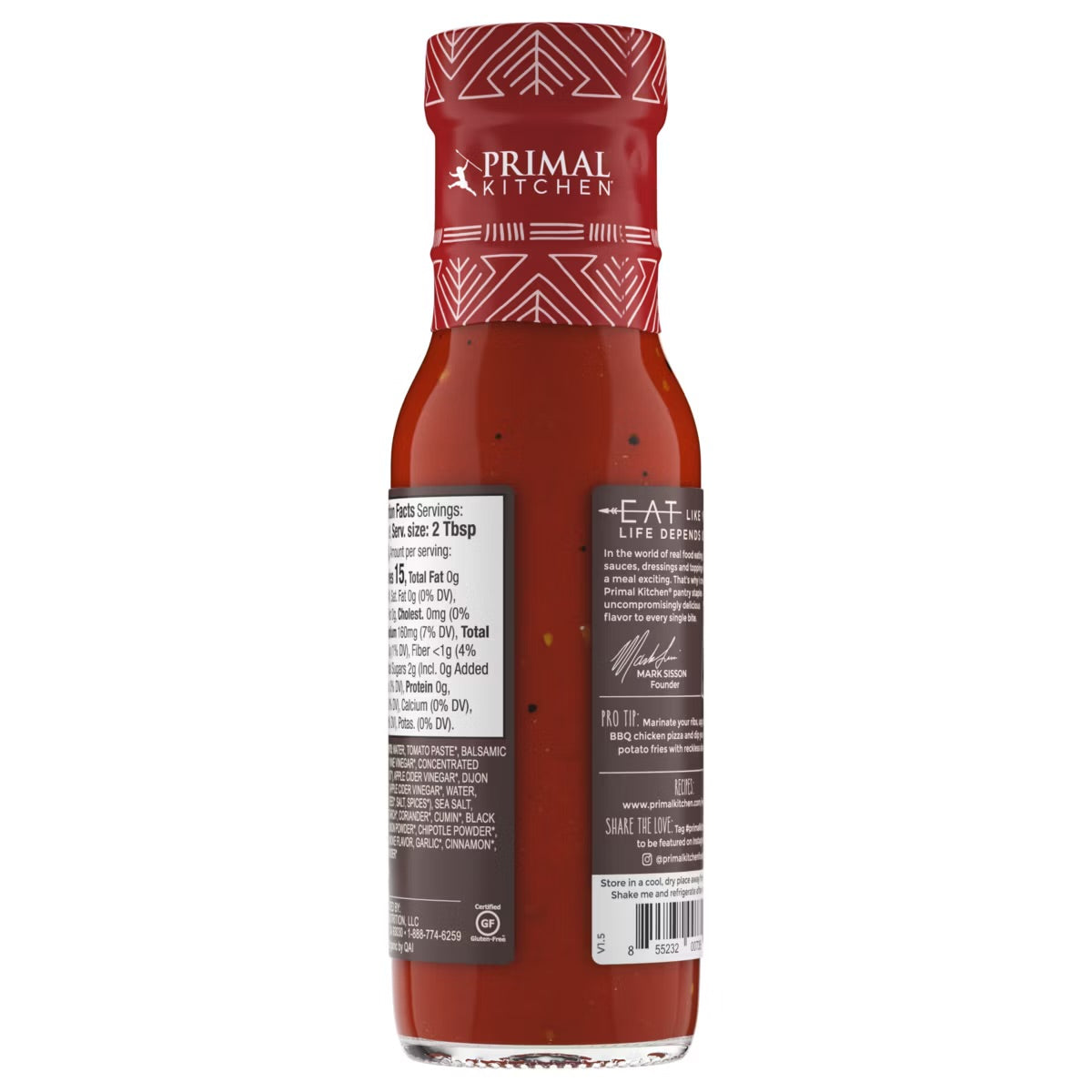 Primal Kitchen Organic and Unsweetened Classic BBQ Sauce - 8.5oz