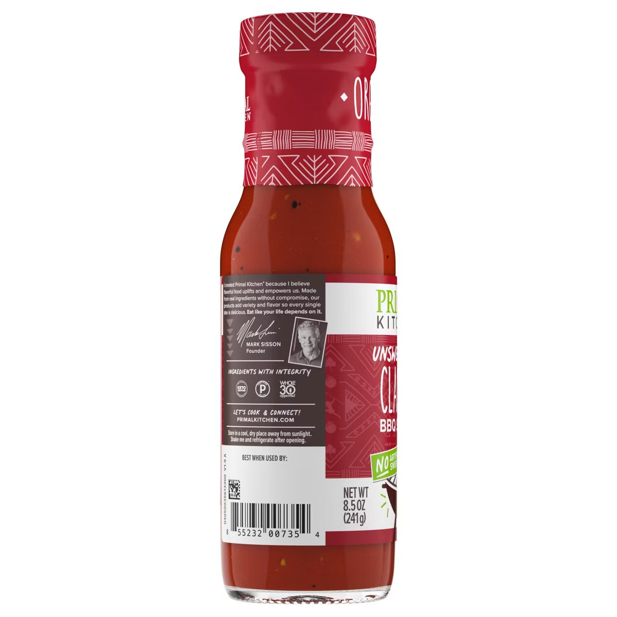 Primal Kitchen Organic and Unsweetened Classic BBQ Sauce - 8.5oz