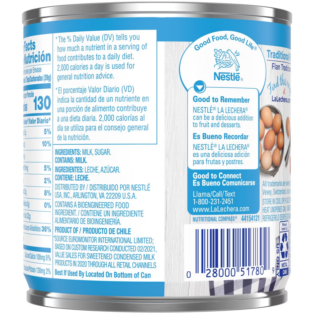 Nestle La Lechera Sweetened Condensed Milk for Baking Cake - 14oz