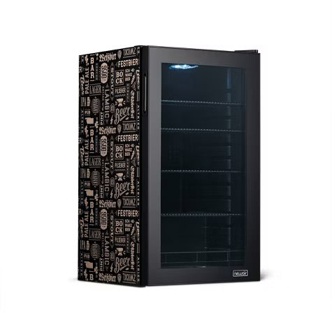 Newair Split Shelf Mini Fridge, Freestanding 126 Can Beer Fridge, Chills Down to 37 Degrees