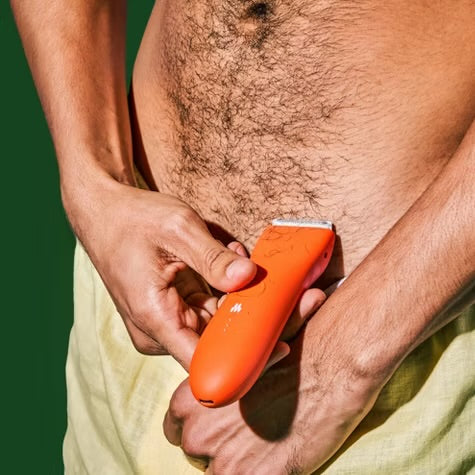 Meridian Trimmer Premium Pubic & Body Hair Trimmer for Men & Women Below-the-Belt Groomer, Ball Trimmer, Bikini Trimmer, Bonus Pouch - Blaze