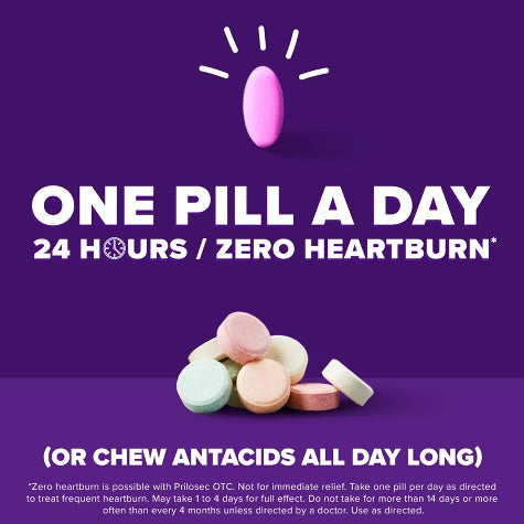 Prilosec OTC Omeprazole 20mg Delayed-Release Acid Reducer for Frequent Heartburn Tablets