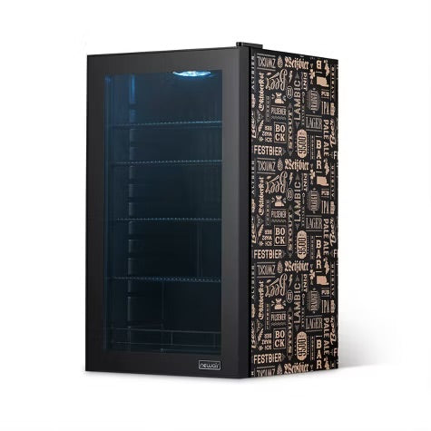 Newair Split Shelf Mini Fridge, Freestanding 126 Can Beer Fridge, Chills Down to 37 Degrees
