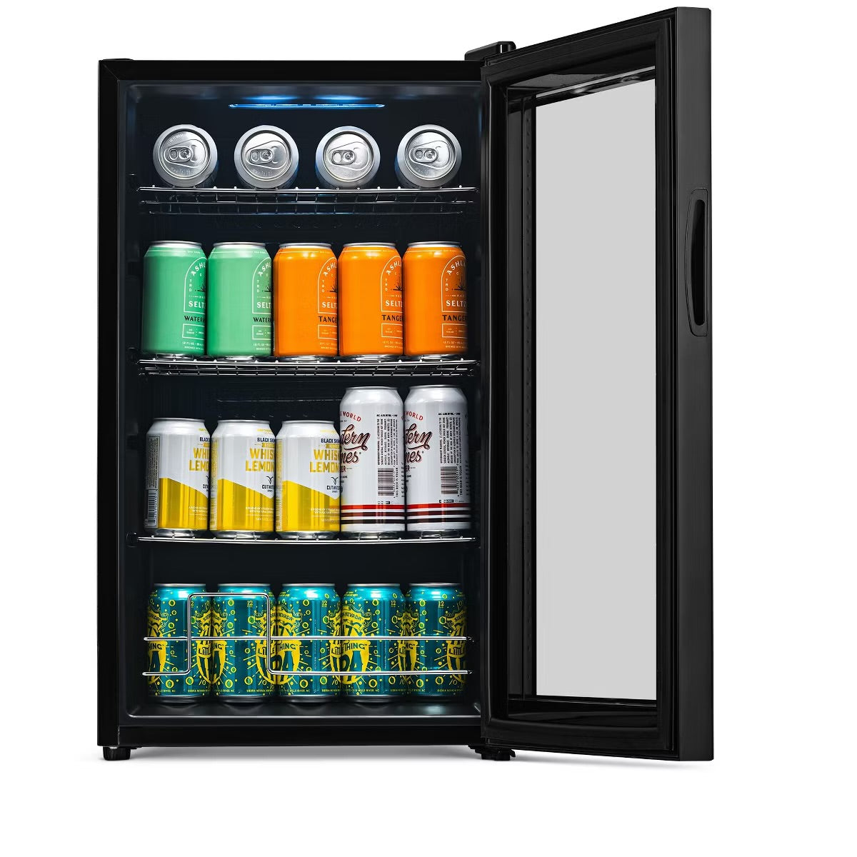 Newair 100 Can Beverage Fridge, Freestanding Mini Fridge, Drinks Cooler Bar Fridge, Perfect for Beer, Snacks or Soda