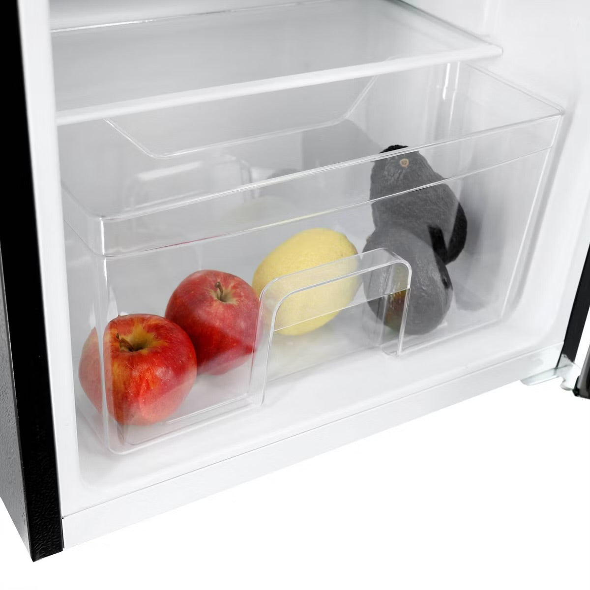 MegaChef 3.2 cu ft Portable 2 Door Refrigerator/Freezer Stainless Steel: Small Fridge, Dorm, Adjustable Shelves