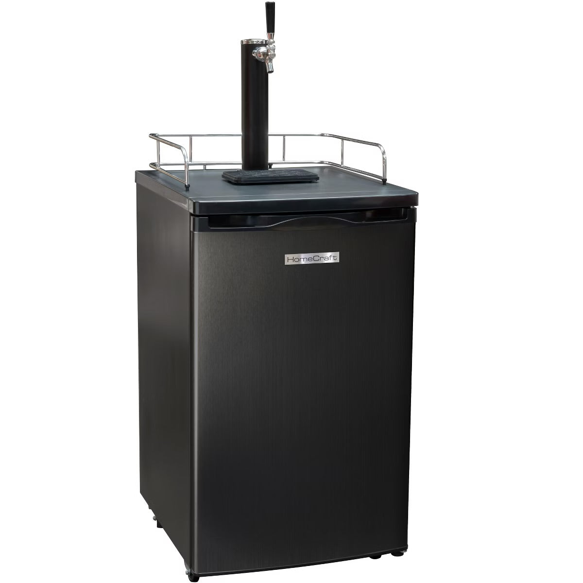 HomeCraft BK49BS 4.9 Cu. Ft. Full Size Kegorator Draft Dispenser, Black Stainless Steel