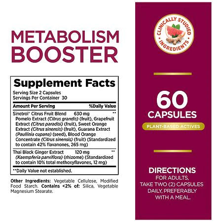 Nature's Bounty Optimal Solutions Metabolism Booster Capsules, 60.0 ea